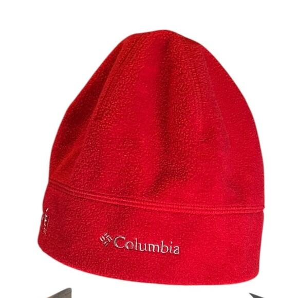 Columbia x REI Co-op Red Beanie Unisex S/M 100% Polyester Soft Knit Hat Winter - Picture 4 of 8